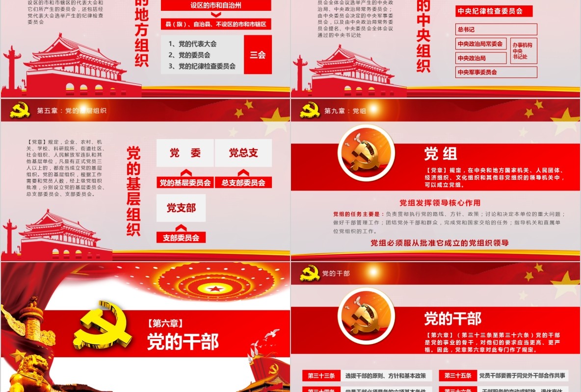 学习新微党章党课PPT模板43