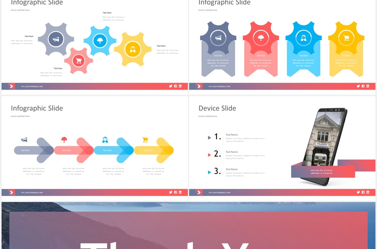 渐变色公司宣传产品展示工作报告PPT国外模板reysha powerpoint template