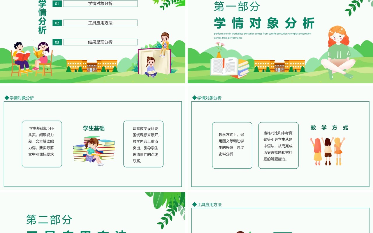 A1技术支持学情分析学情对象分析工具应用过程动态PPT模板
