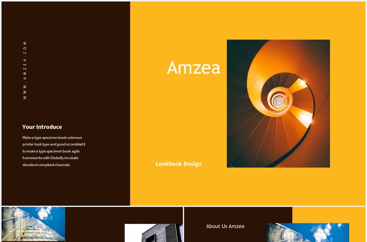 深色建设项目演示PPT模板Amzea-Construction Project Powerpoint