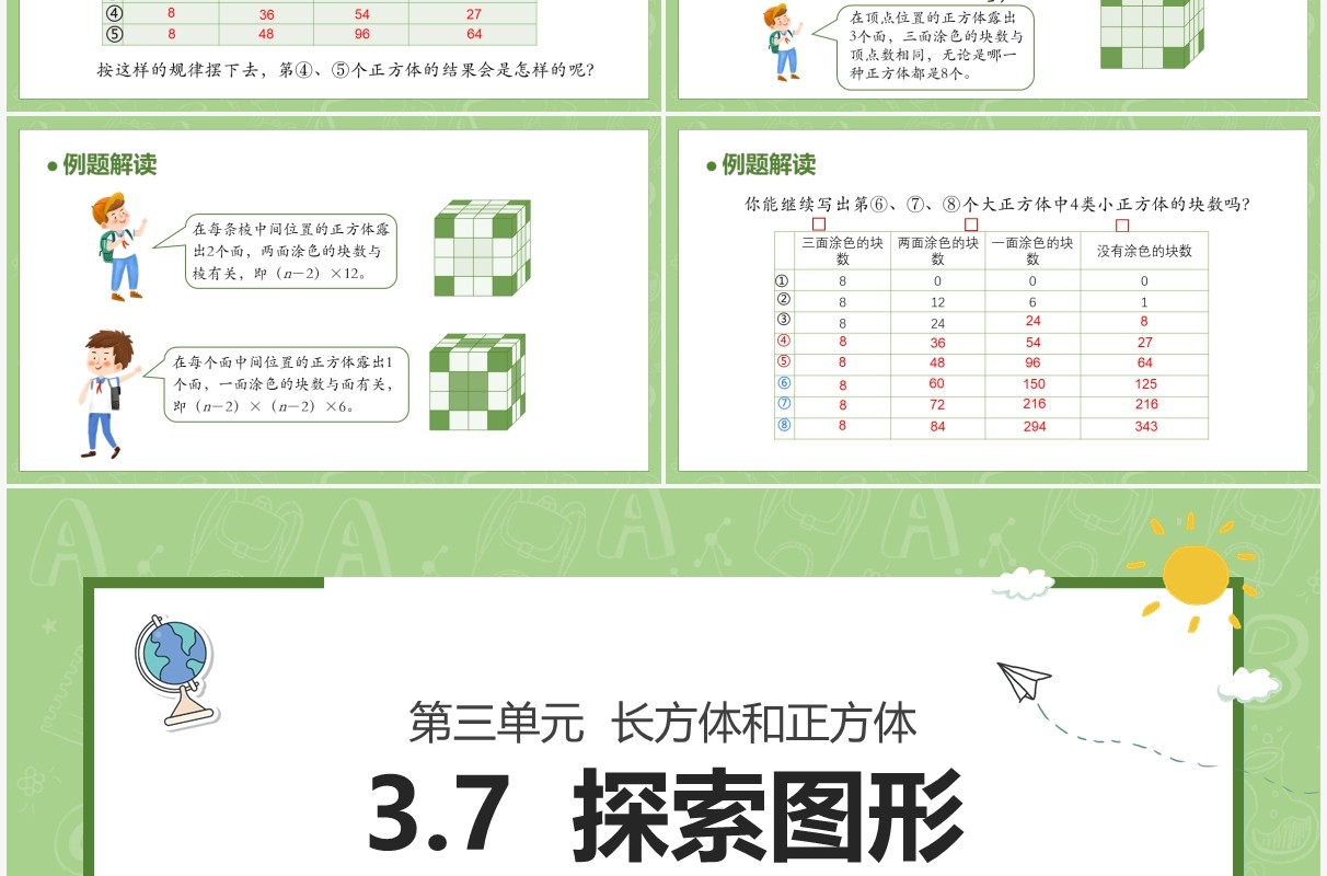 部编版五年级数学下册探索图形课件PPT模板