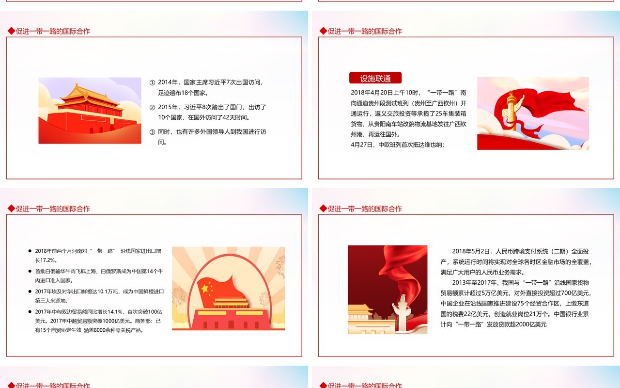 中国特色大国外交推动构建人类命运共同体动态PPT模板