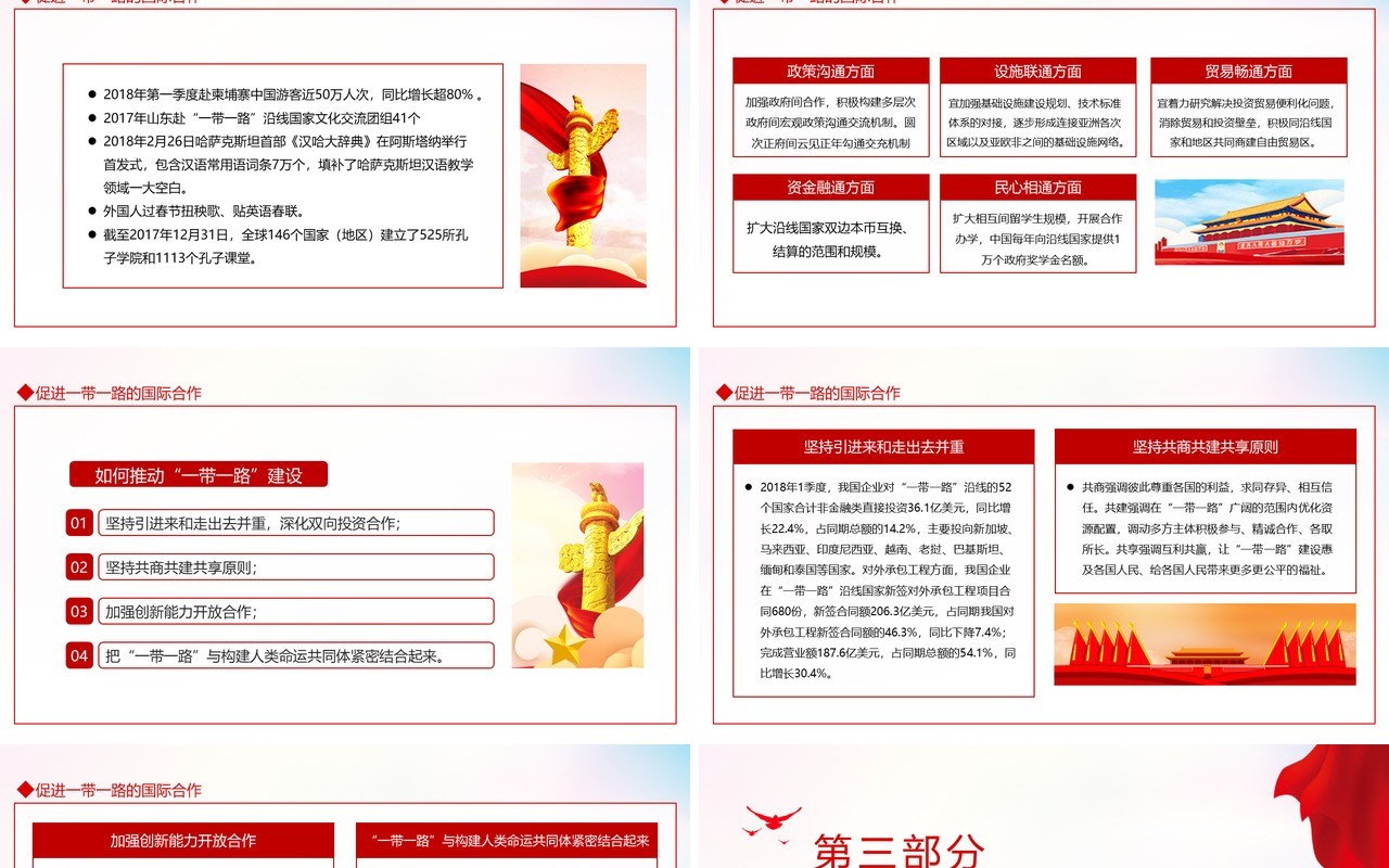 中国特色大国外交推动构建人类命运共同体动态PPT模板