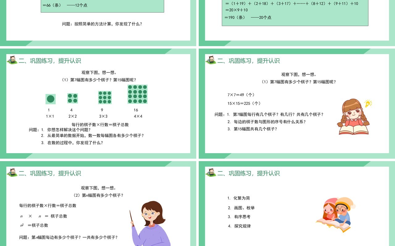 部编版六年级数学下册探索模式的策略课件PPT模板