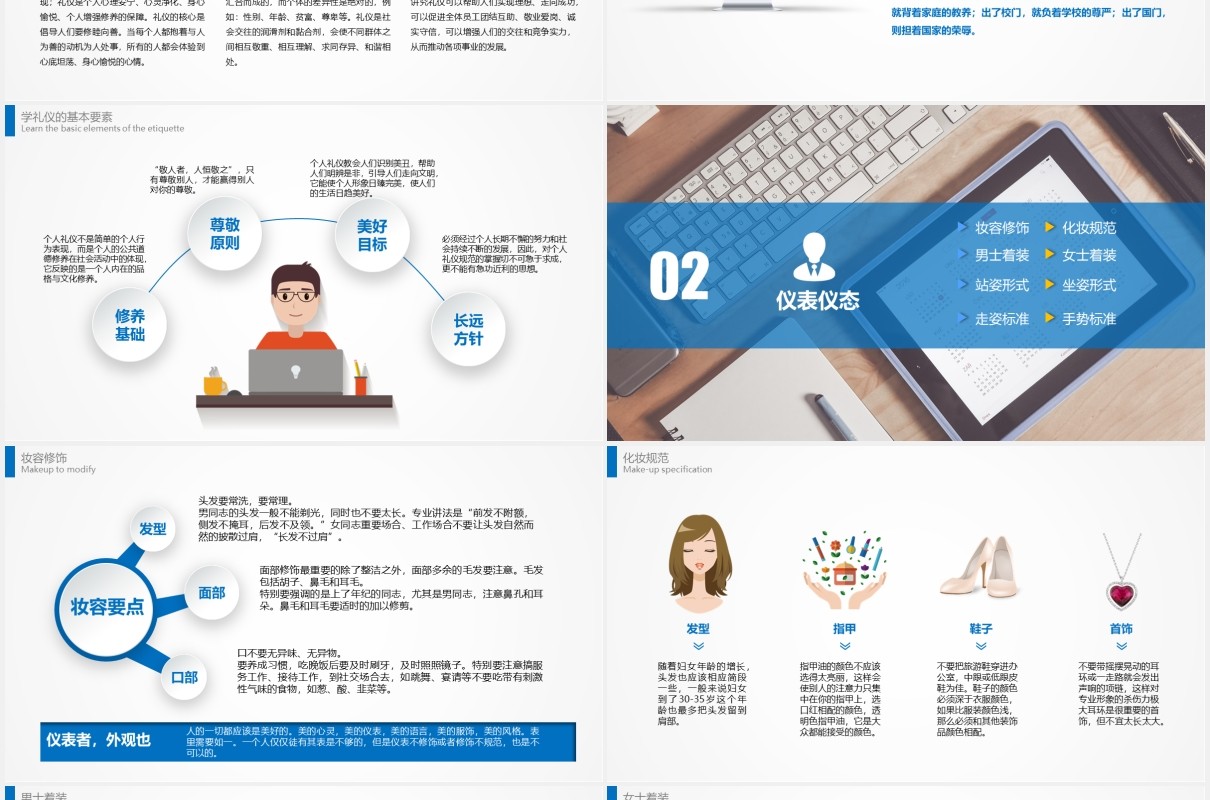 商务礼仪与职业形象培训课件PPT模板