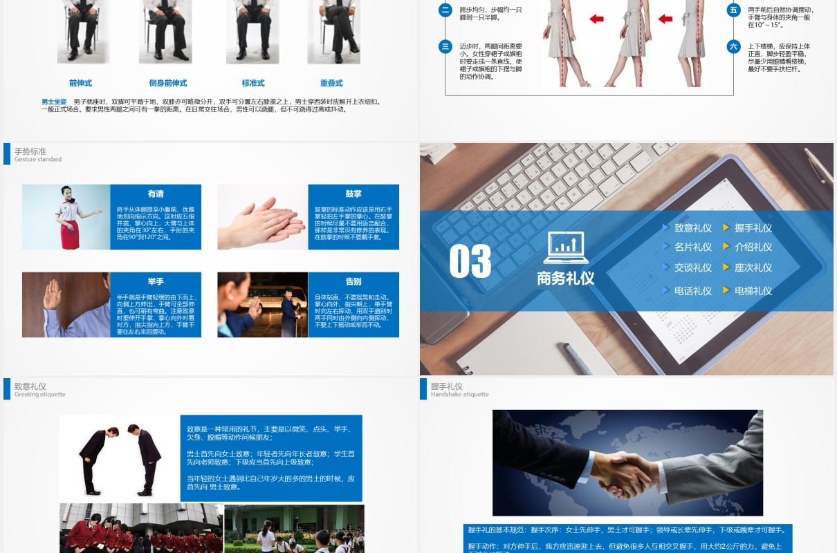 商务礼仪与职业形象培训课件PPT模板