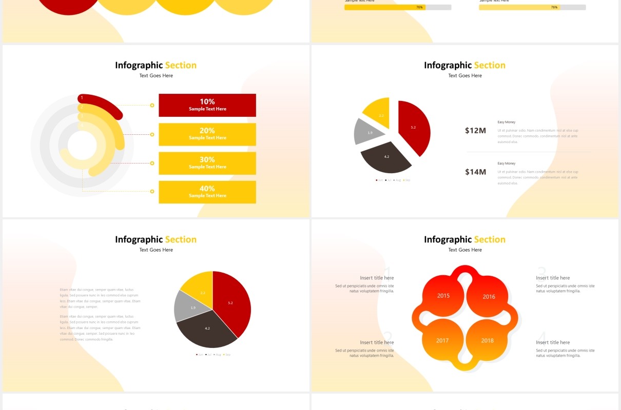 餐厅美食可视化图表展示PPT模板foodaholic powerpoint template