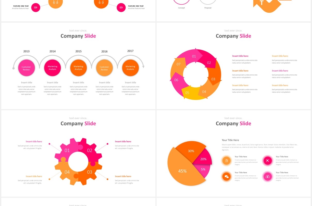 时尚公司宣传介绍PPT图表模板Company Slides Powerpoint Template