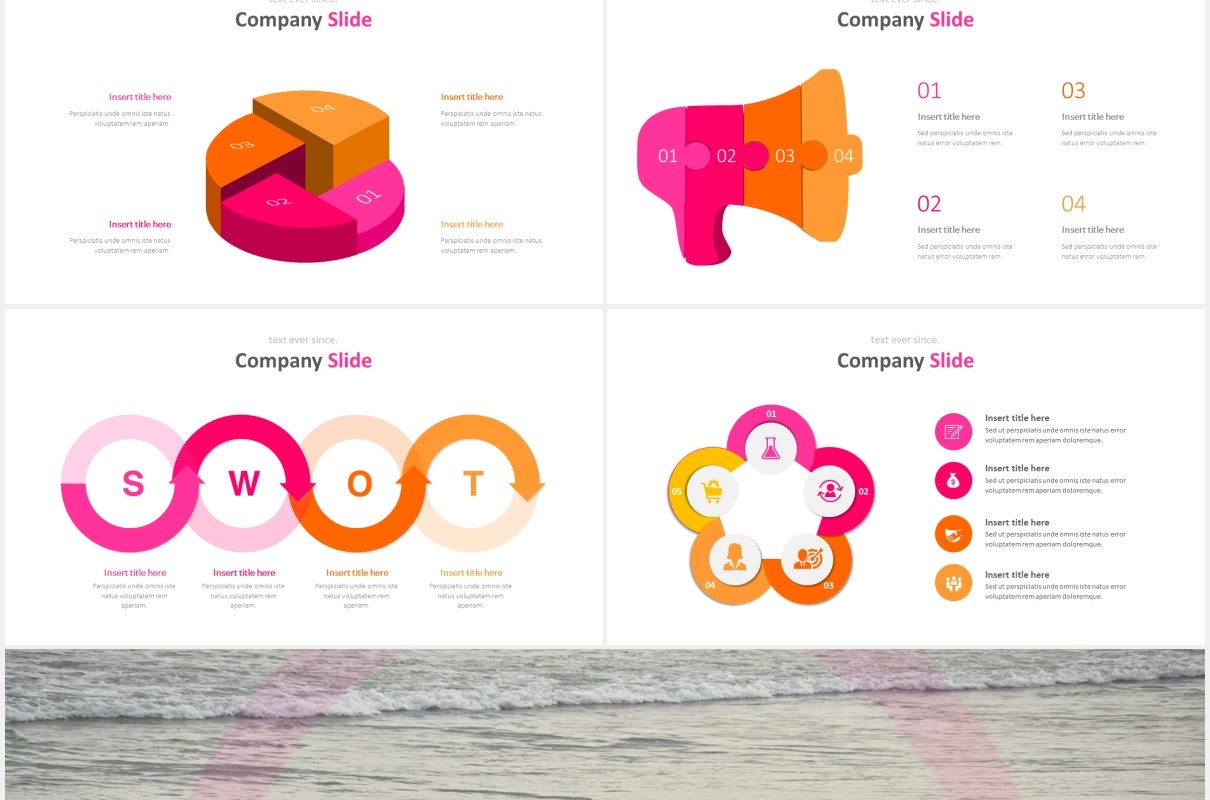 时尚公司宣传介绍PPT图表模板Company Slides Powerpoint Template