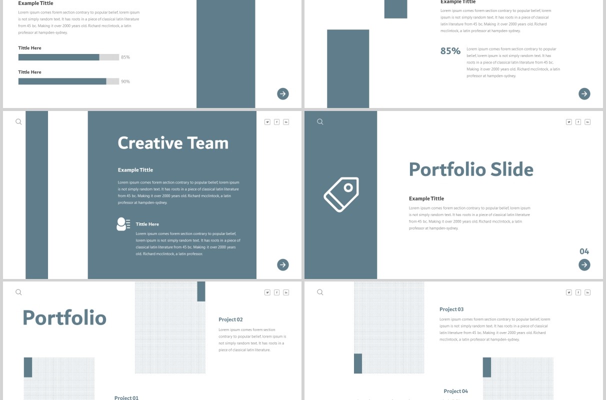 商务企业公司介绍PPT版式模板Jellopy - Powerpoint Template