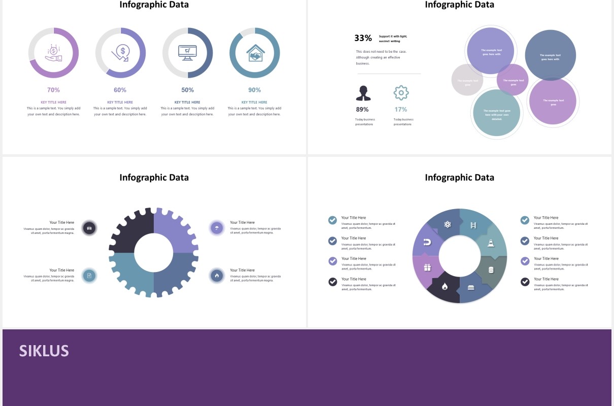 商务项目周期信息图表PPT模板siklus powerpoint template