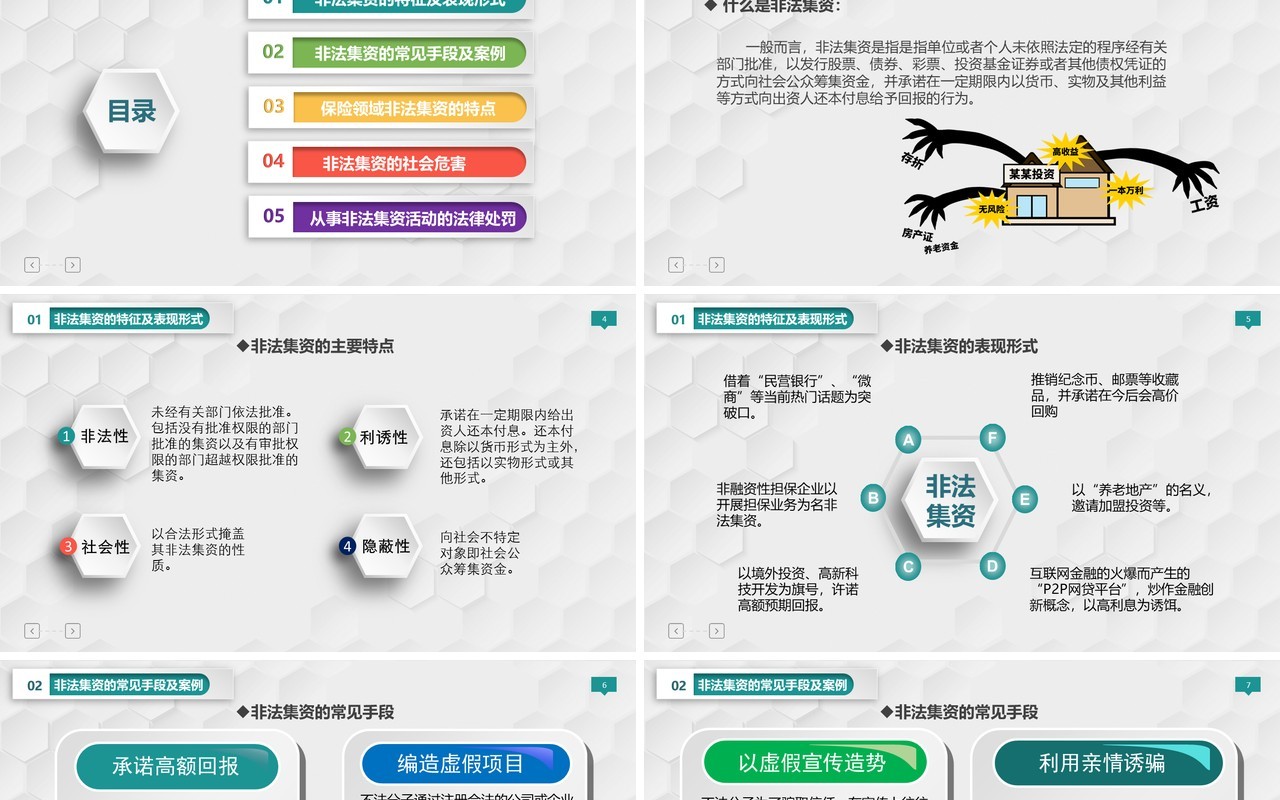 防范非法集资教育宣传PPT模板