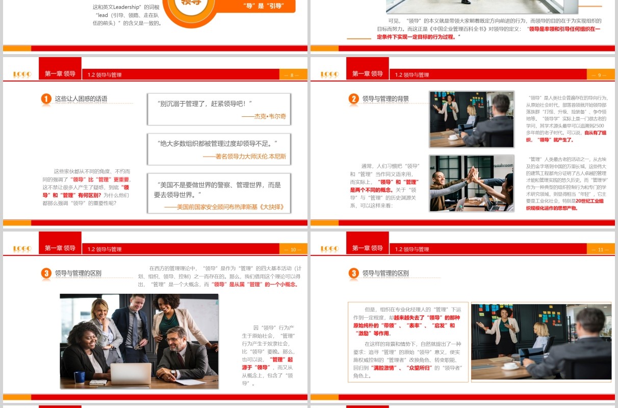简约企业领导力管理培训课件PPT模板