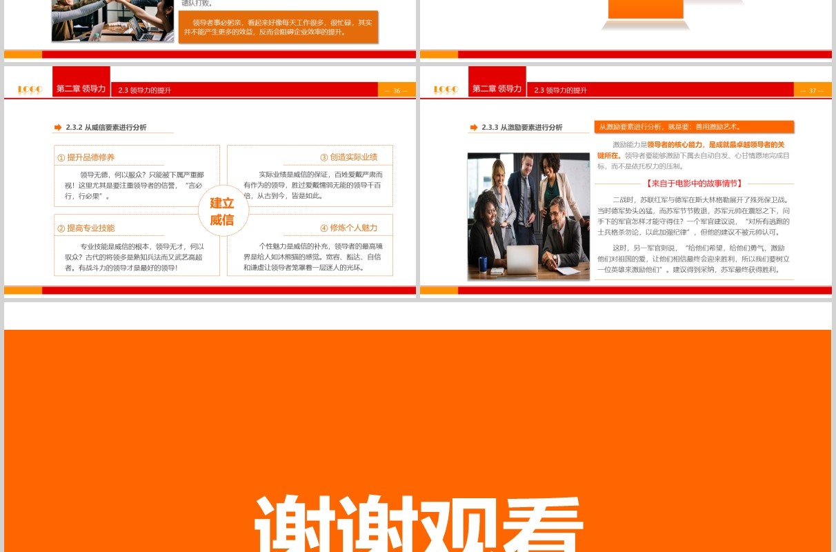 简约企业领导力管理培训课件PPT模板