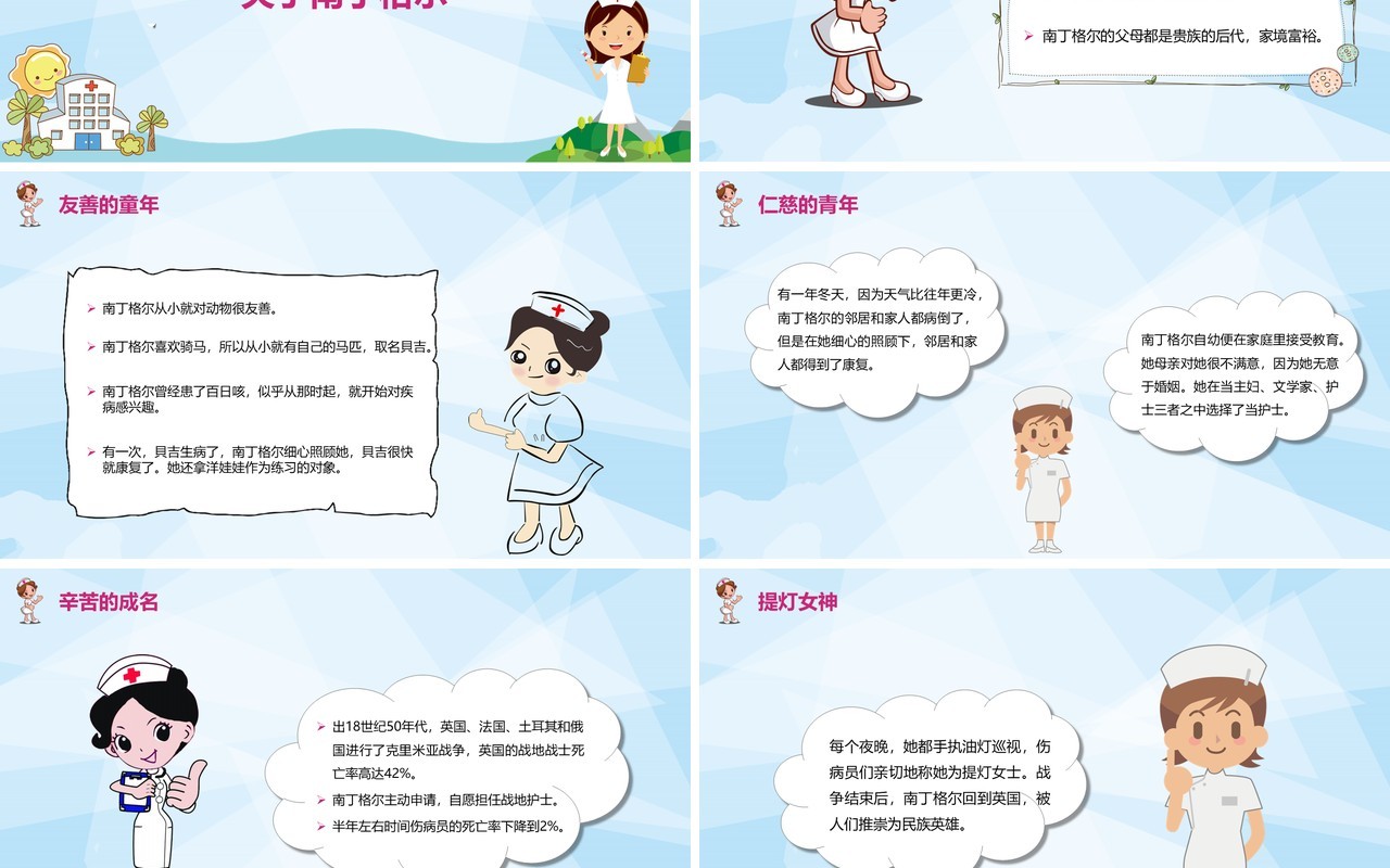 512国际护士节主题班会活动PPT模板