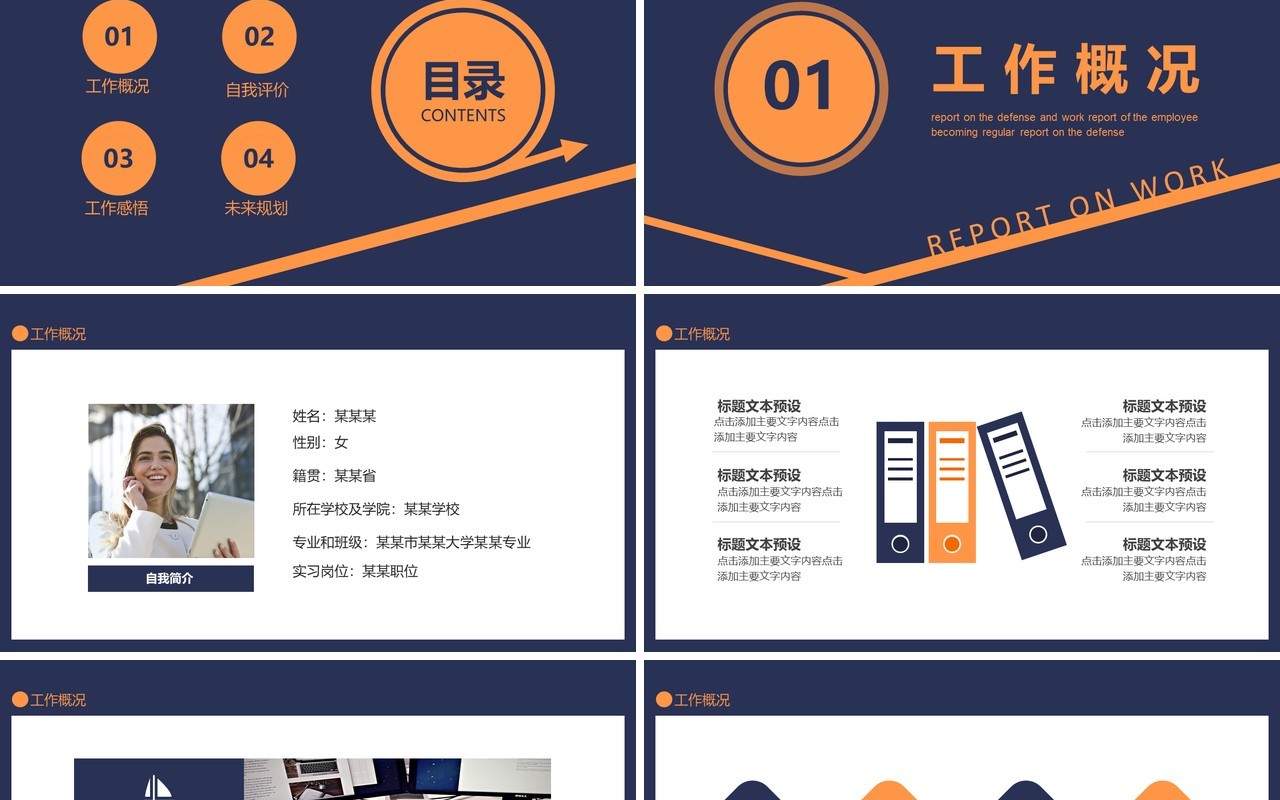 员工转正答辩工作述职报告动态PPT模板