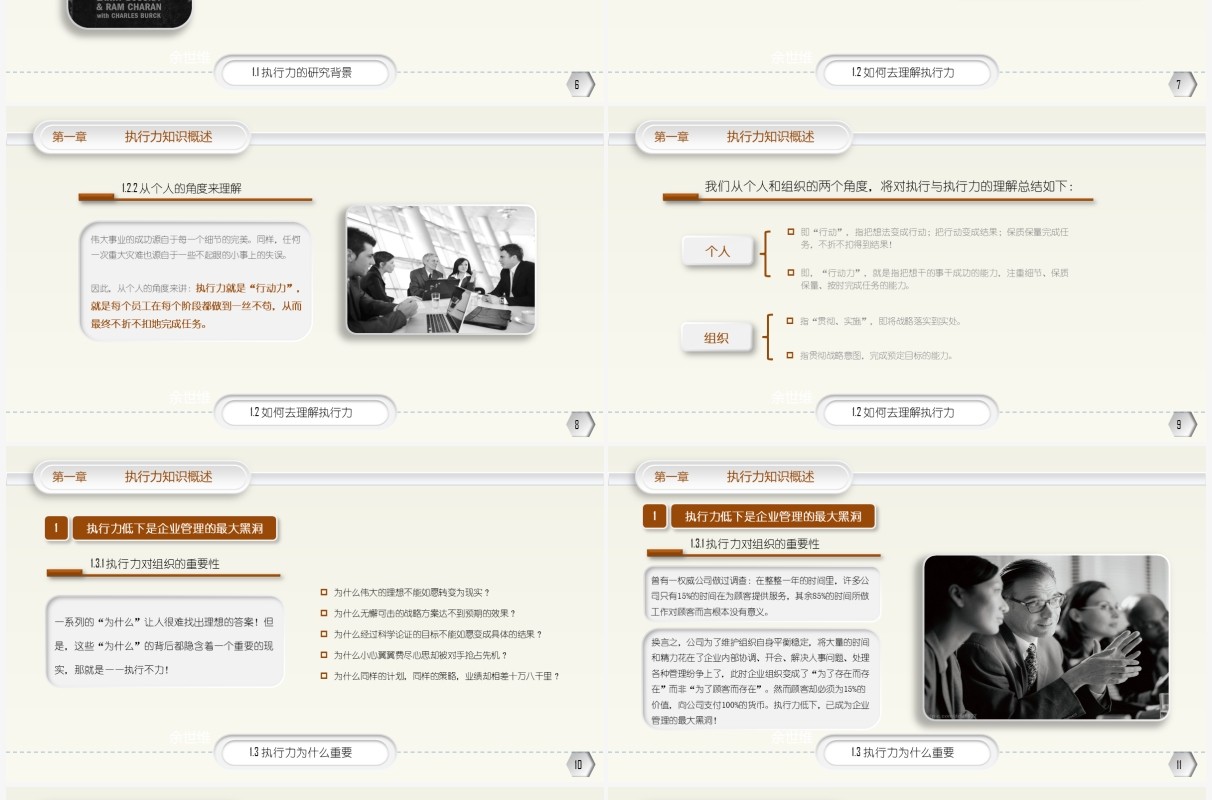 微粒体企业培训教材员工执行力培训PPT模板