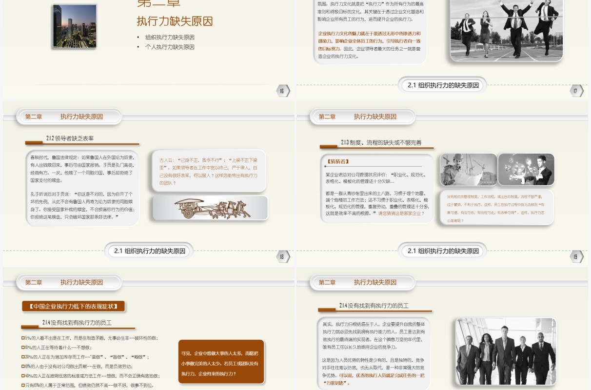 微粒体企业培训教材员工执行力培训PPT模板