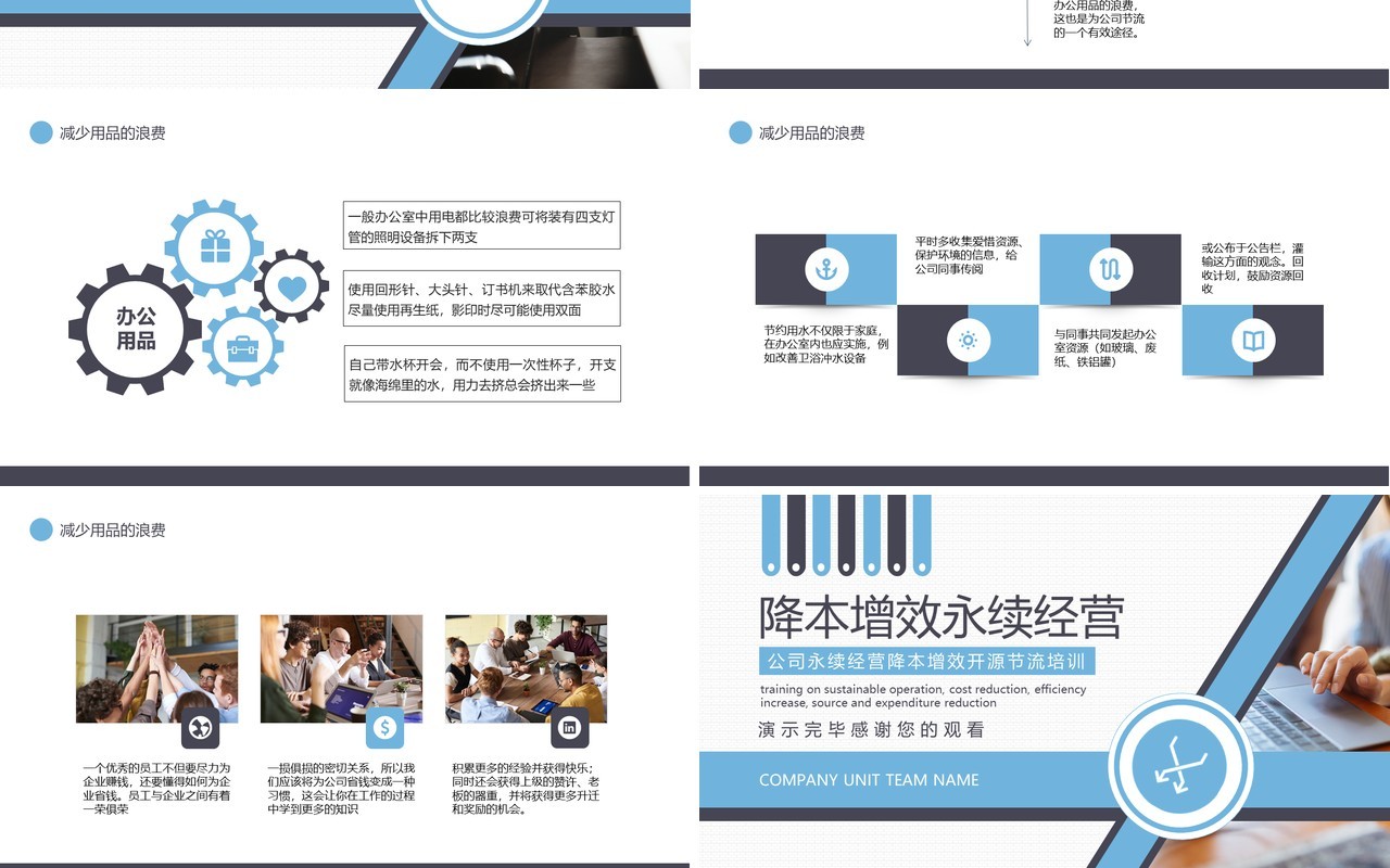 公司降本增效开源节流培训成本课件PPT模板