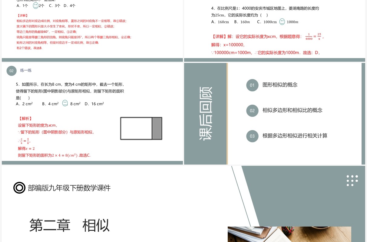 部编版九年级数学下册图形的相似课件PPT模板