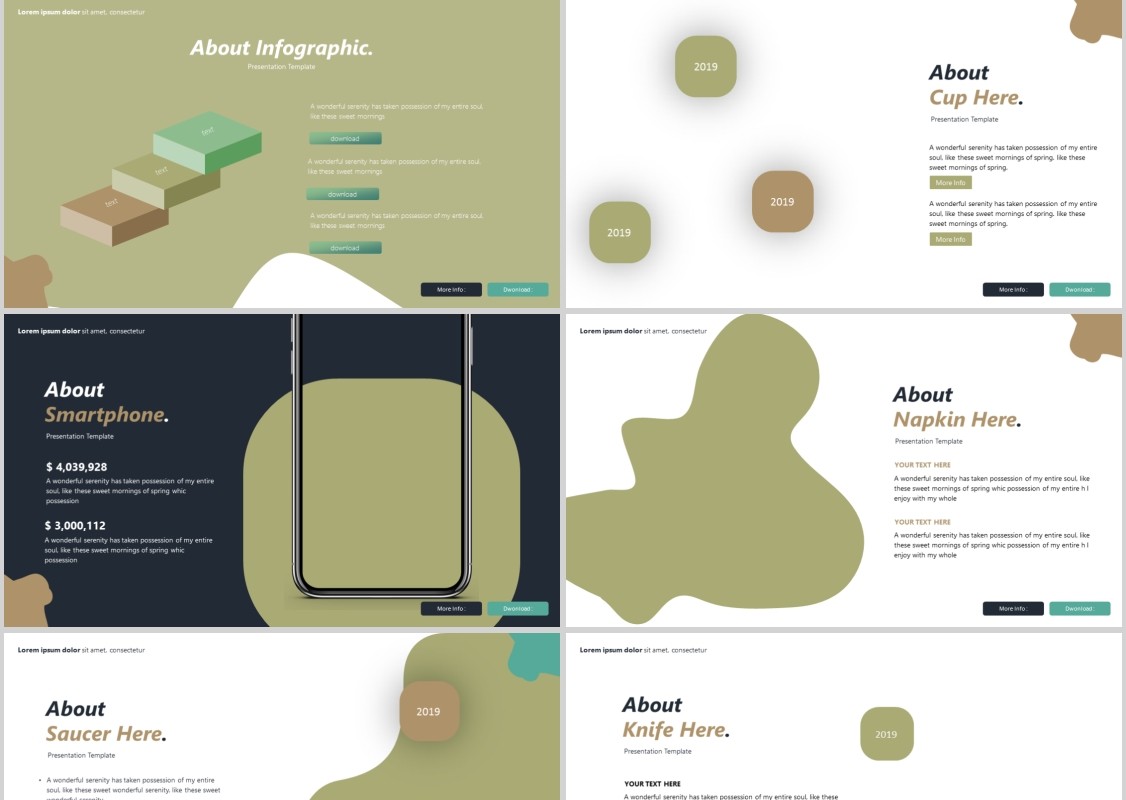 烹饪美食餐饮PPT模板Brenna Powerpoint Template
