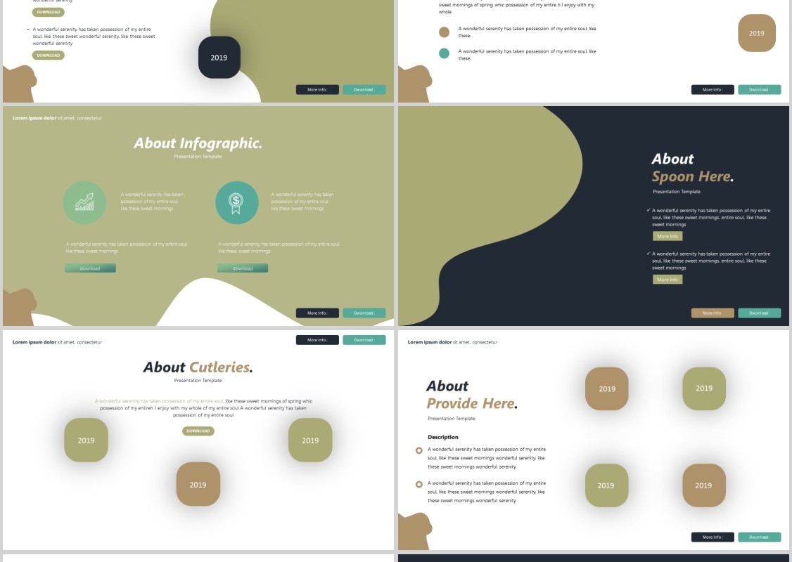 烹饪美食餐饮PPT模板Brenna Powerpoint Template