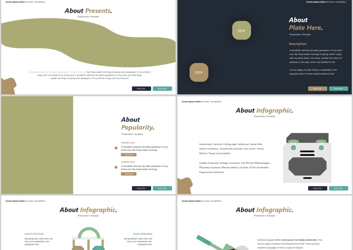 烹饪美食餐饮PPT模板Brenna Powerpoint Template