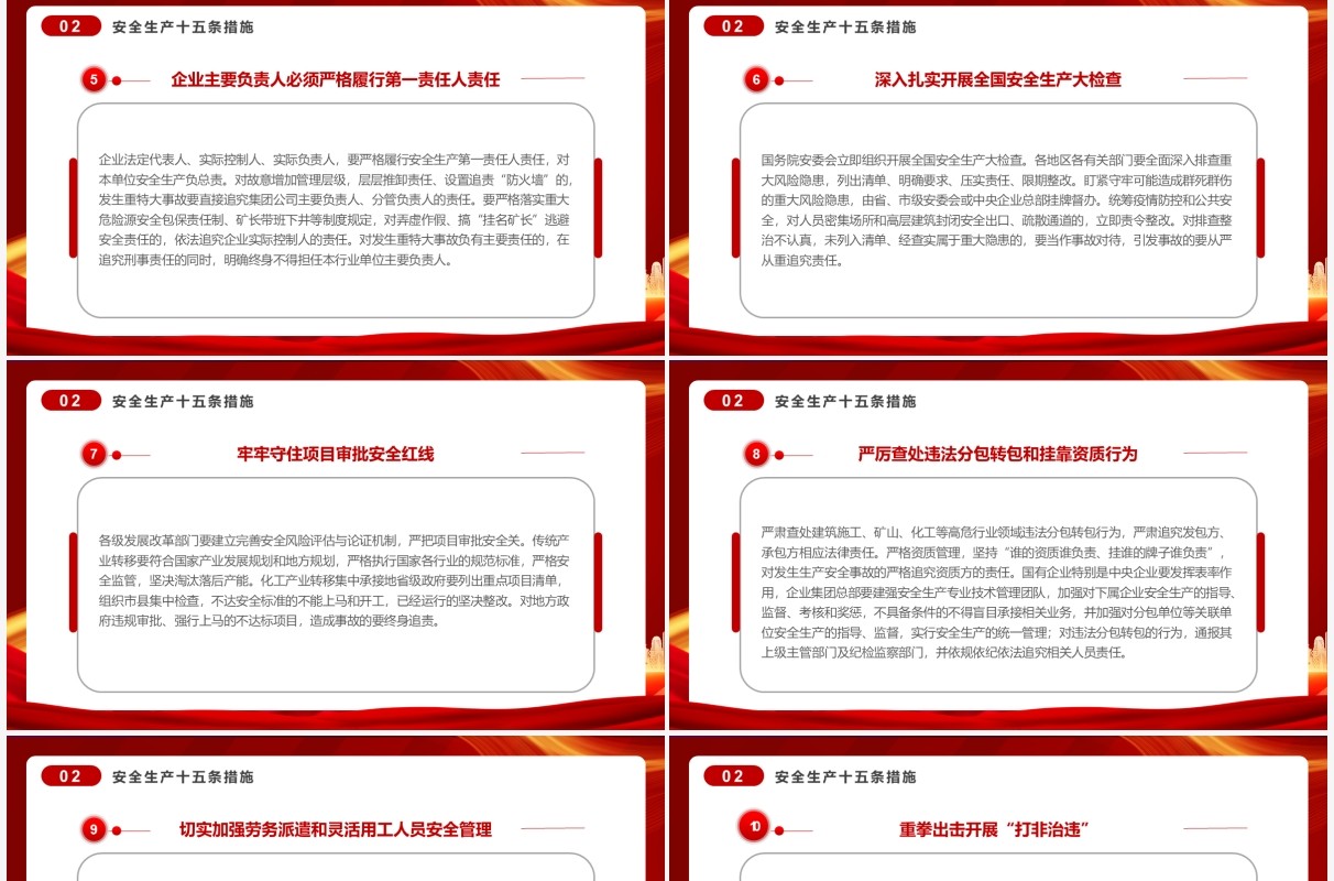 红色简约安全生产月介绍PPT模板