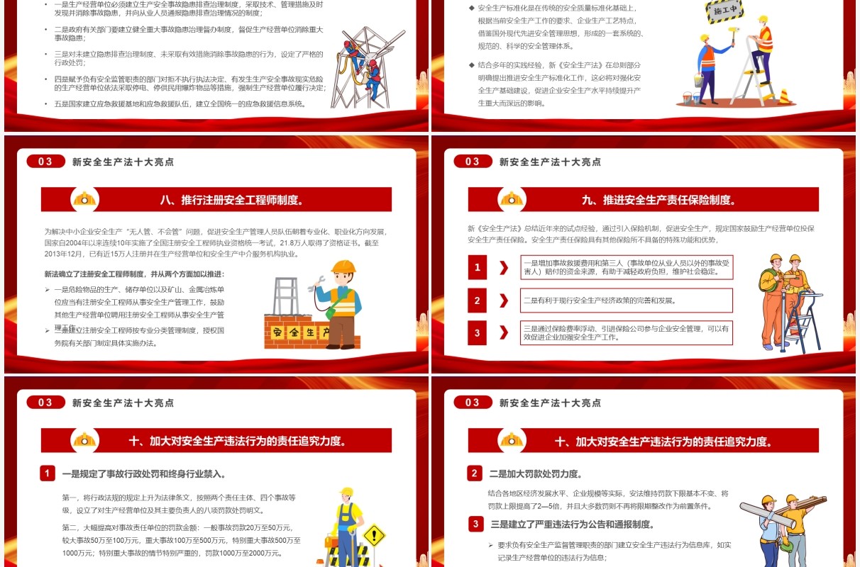 红色简约安全生产月介绍PPT模板