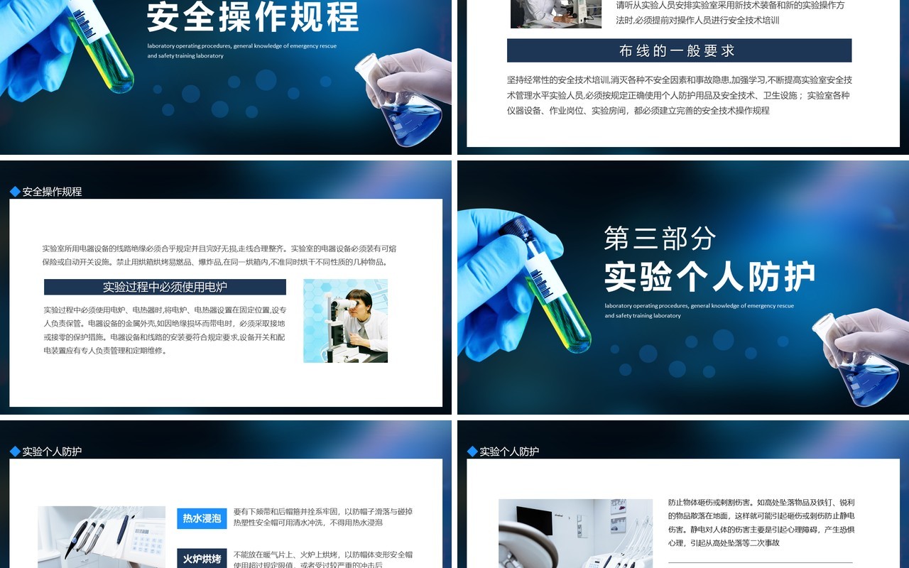 实验室操作规程紧急救护常识安全培训动态PPT模板