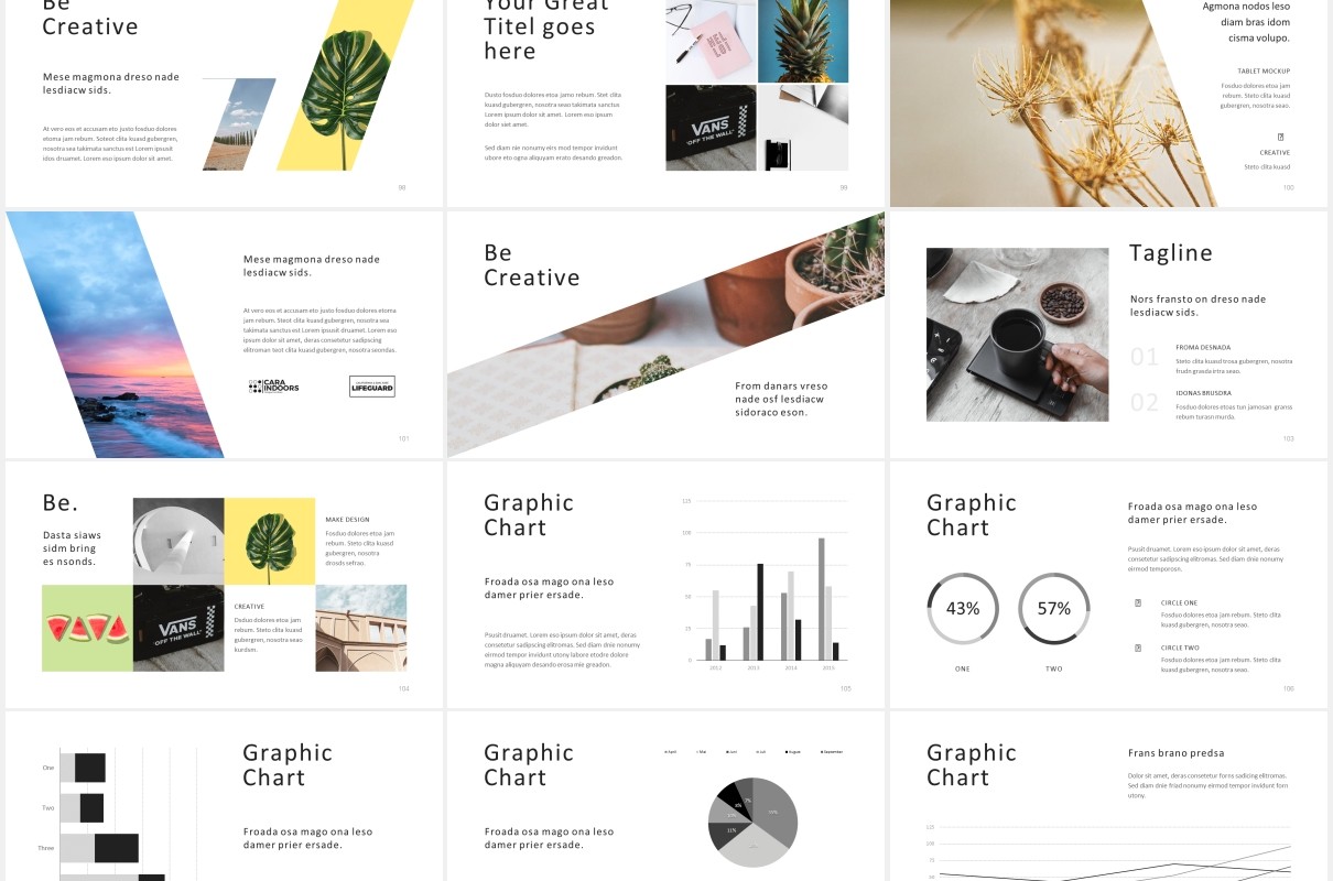 工作报告图文展示汇报PPT模板Be. Powerpoint Presentation Template