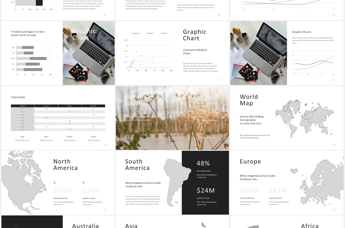 工作报告图文展示汇报PPT模板Be. Powerpoint Presentation Template