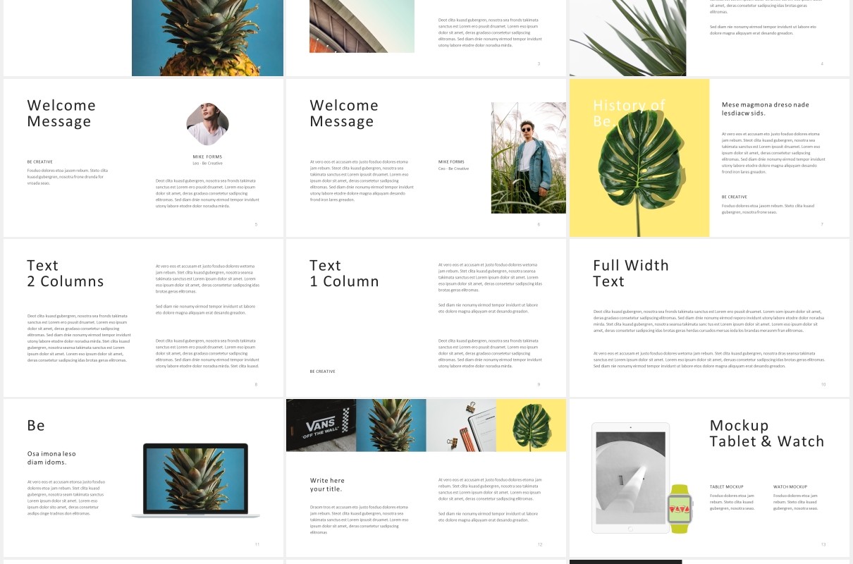 工作报告图文展示汇报PPT模板Be. Powerpoint Presentation Template