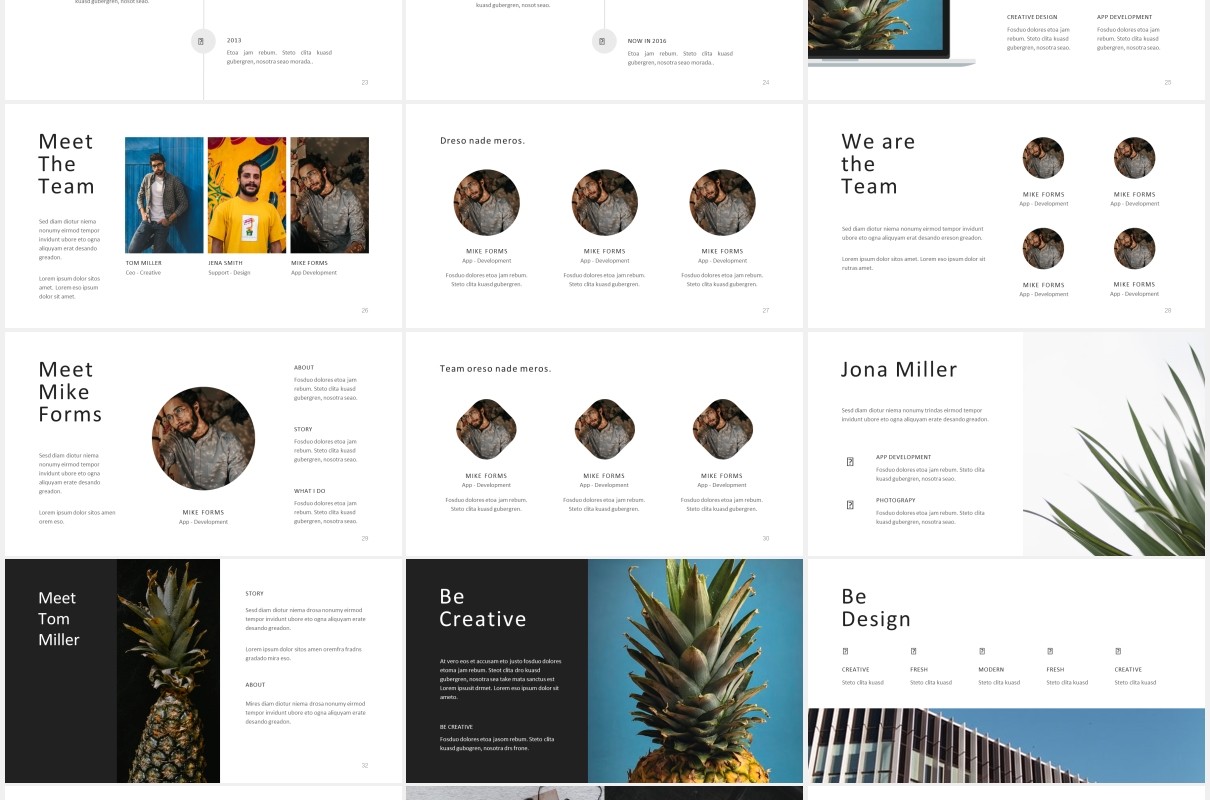 工作报告图文展示汇报PPT模板Be. Powerpoint Presentation Template