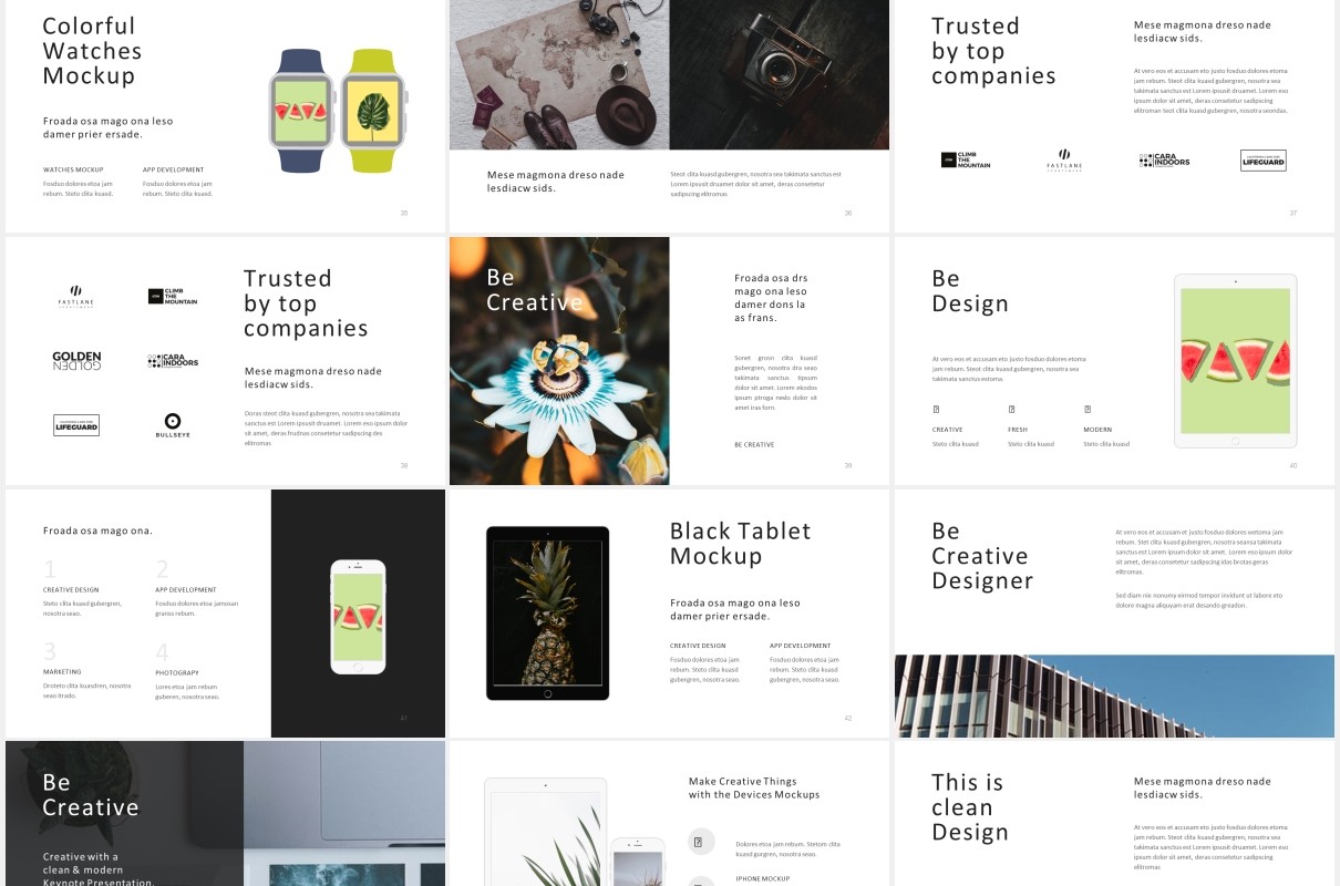 工作报告图文展示汇报PPT模板Be. Powerpoint Presentation Template