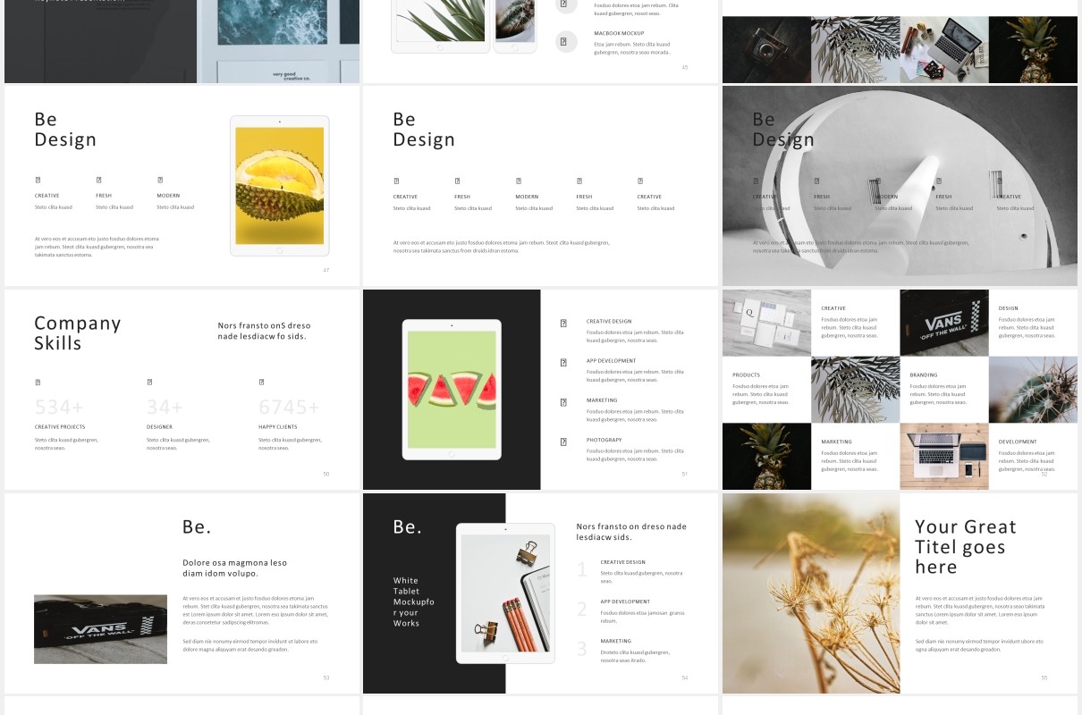 工作报告图文展示汇报PPT模板Be. Powerpoint Presentation Template