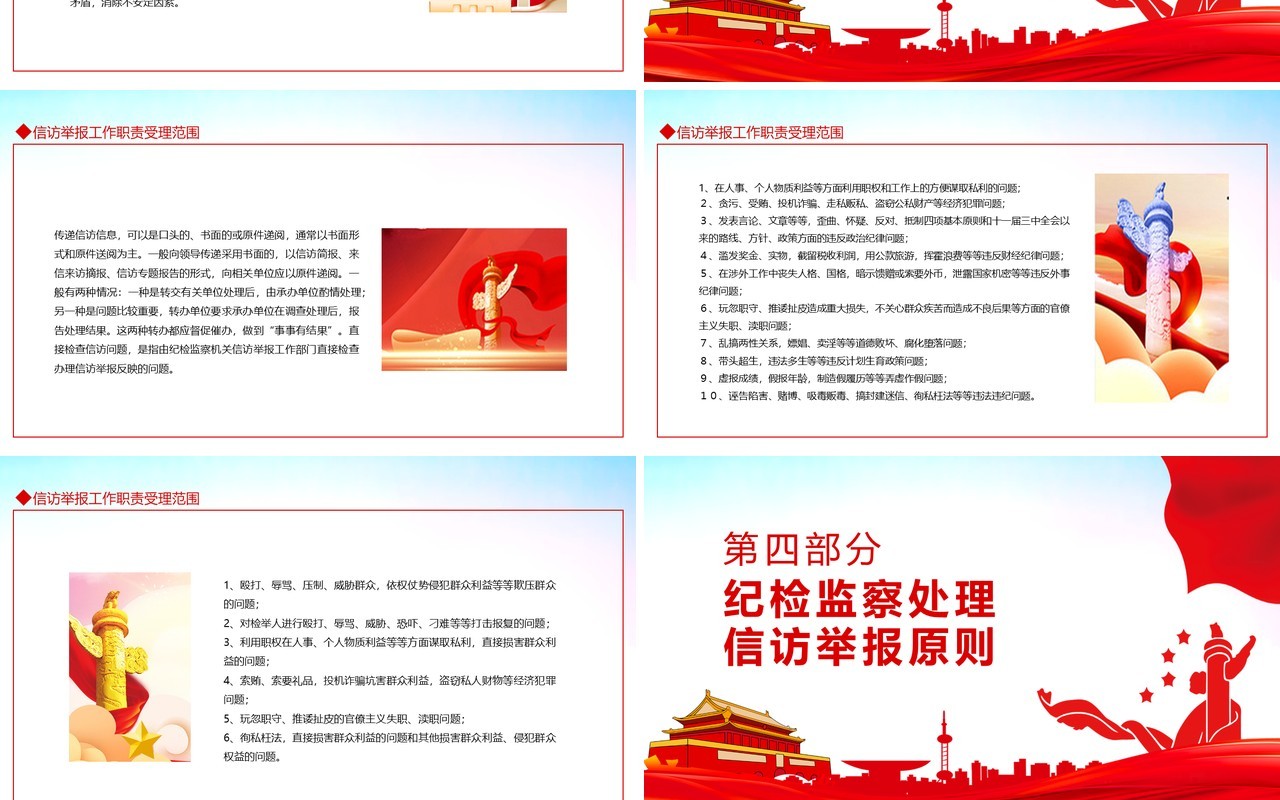 检委员监察信访举报课件动态PPT模板