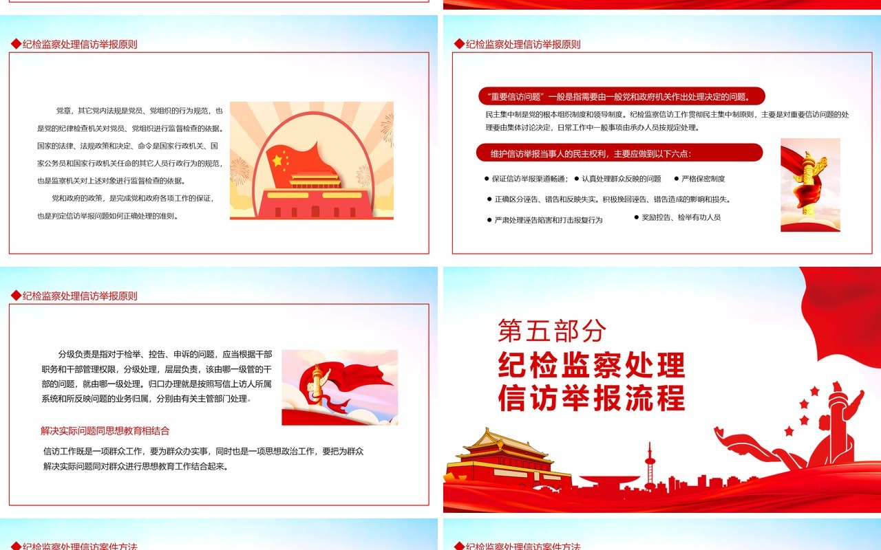检委员监察信访举报课件动态PPT模板