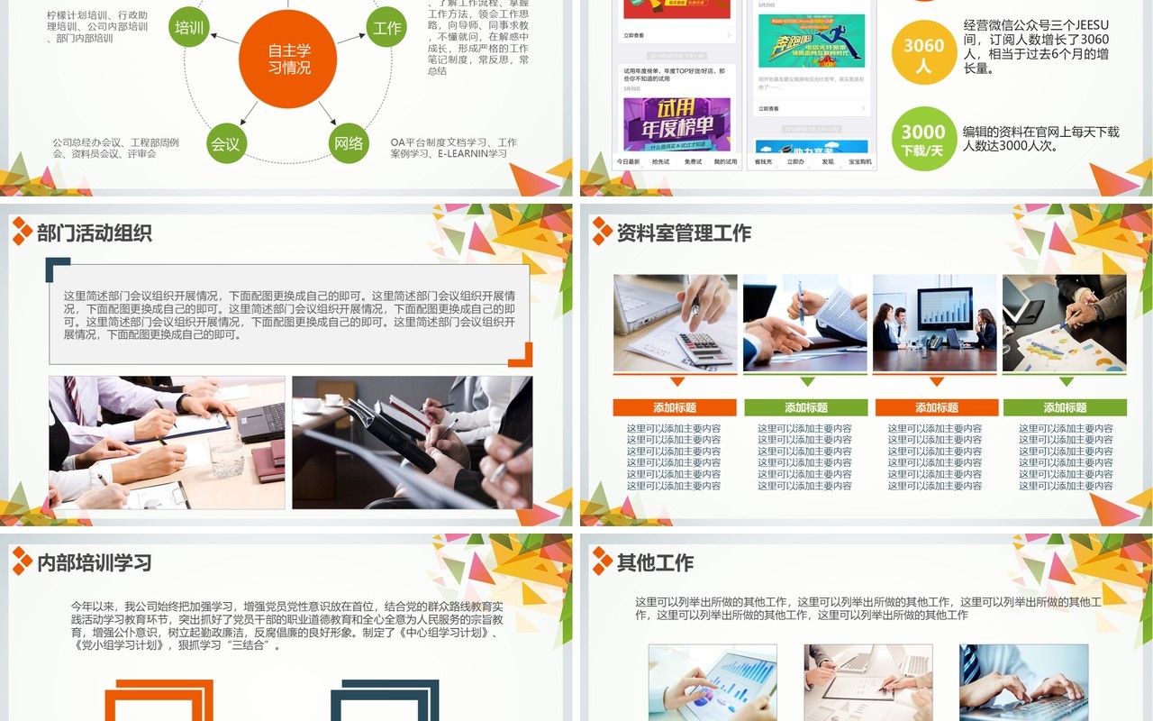 创意程序员述职报告PPT模板