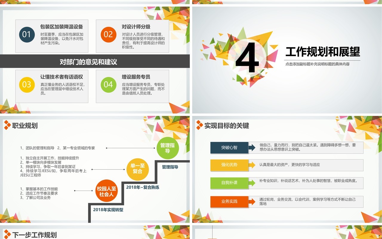 创意程序员述职报告PPT模板