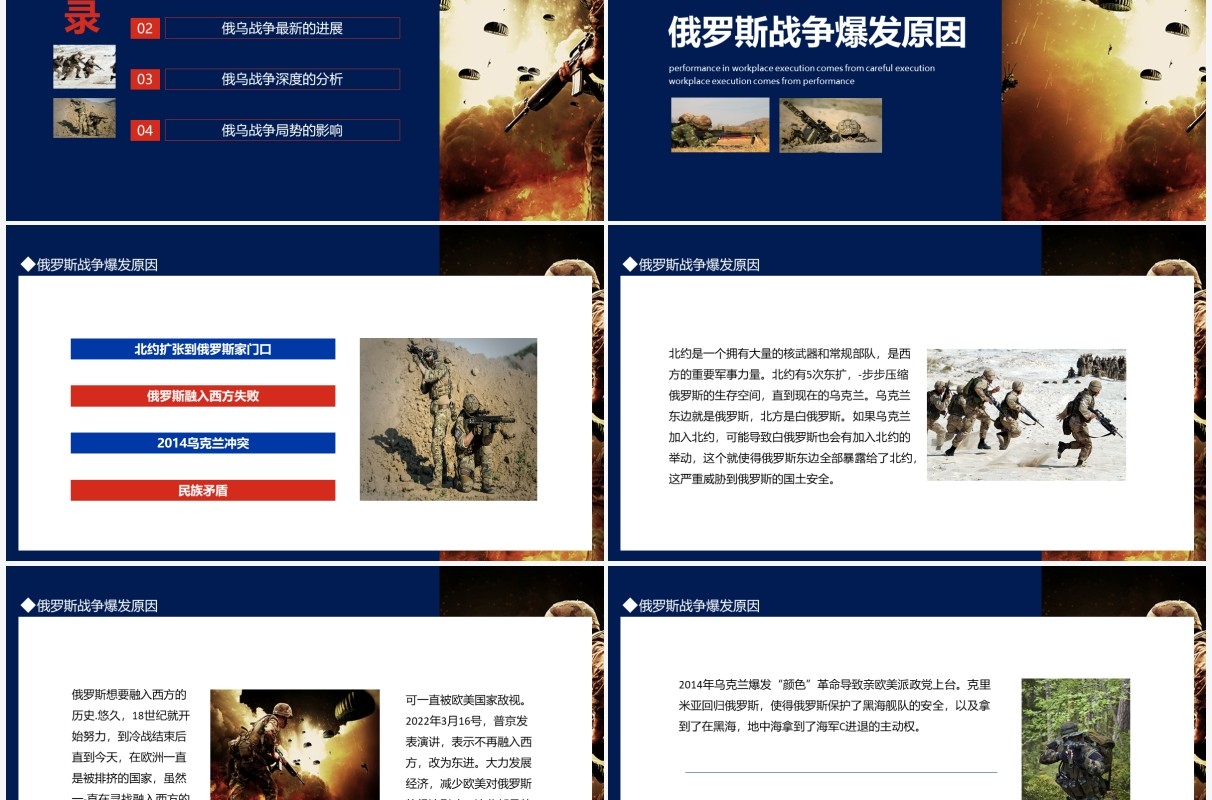 俄乌冲突专题俄罗斯和乌克兰的恩怨情仇动态PPT模板