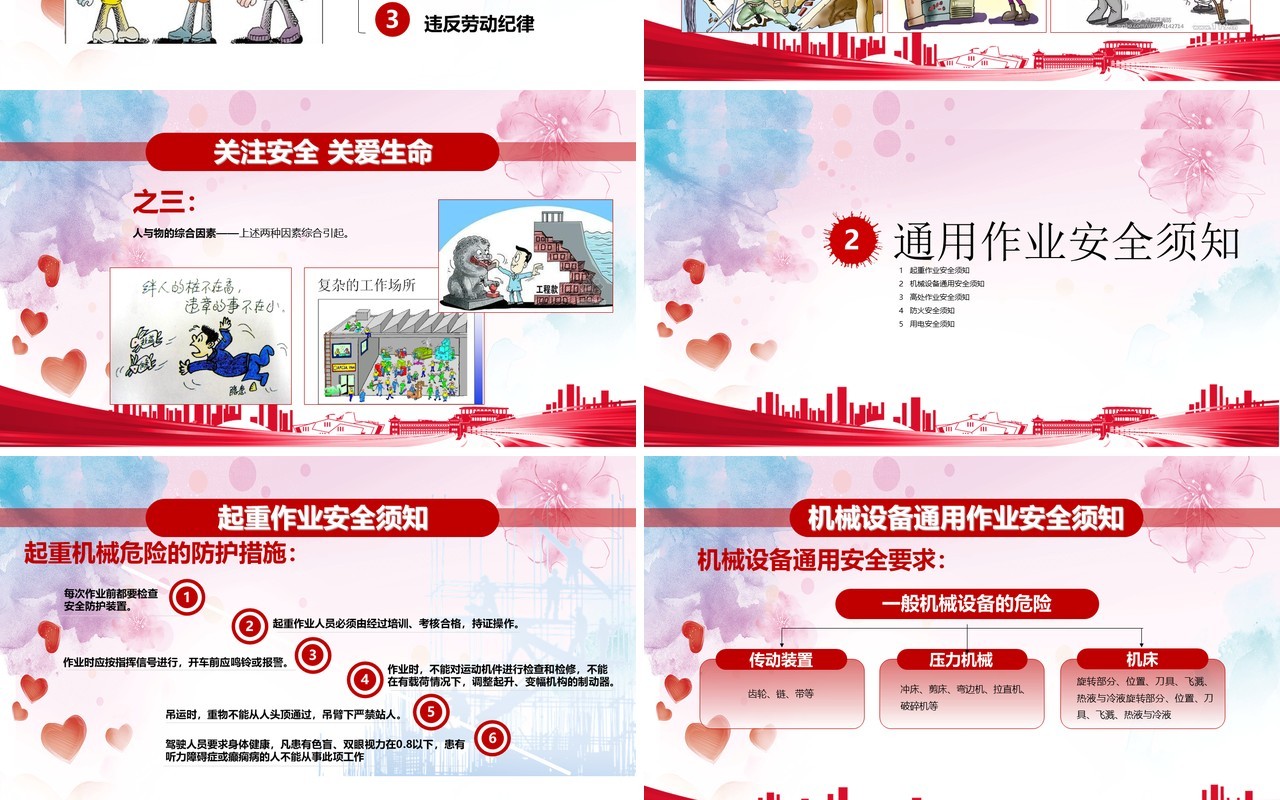红色安全生产ppt安全培训