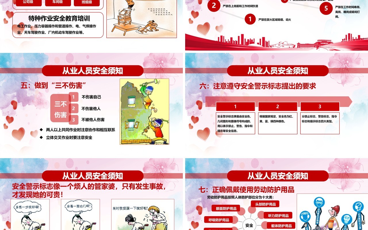 红色安全生产ppt安全培训