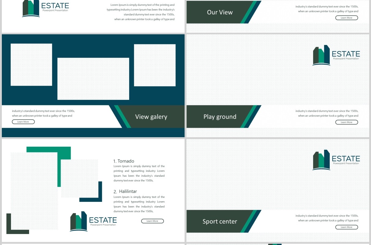 公司介绍企业宣传PPT版式模板Estate  Powerpoint Template