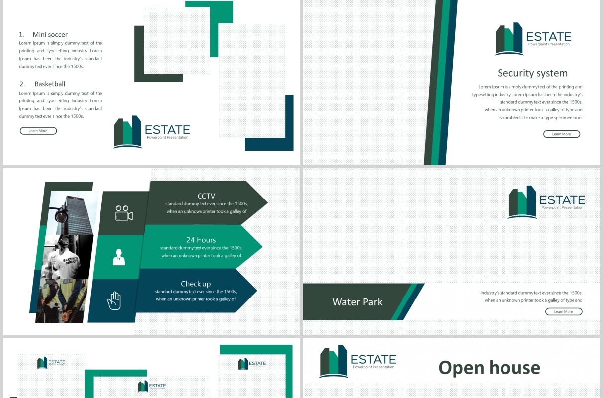 公司介绍企业宣传PPT版式模板Estate  Powerpoint Template