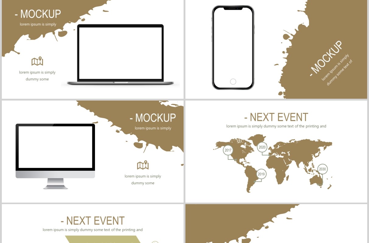 旅游风景宣传介绍PPT版式排版模板Dirty - Powerpoint Template