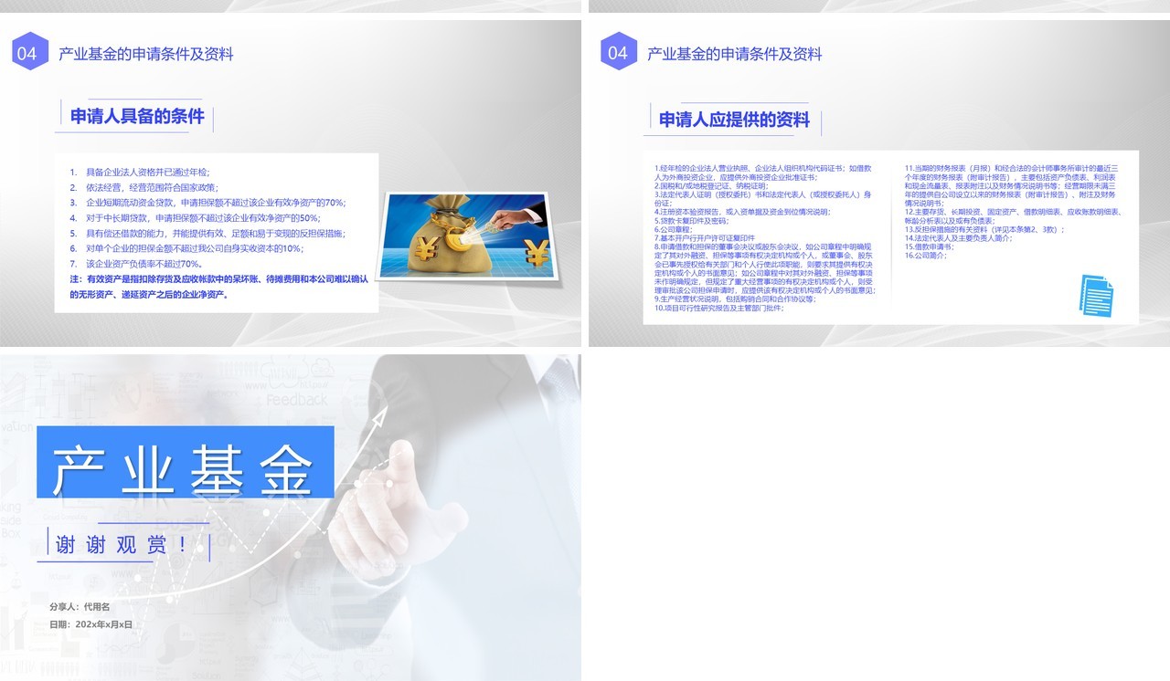 产业基金助力企业发展简约PPT模板