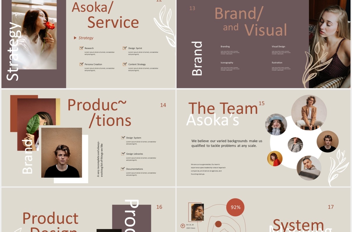 多功能创意商业PPT模板asoka multipurpose creative business powerpoint