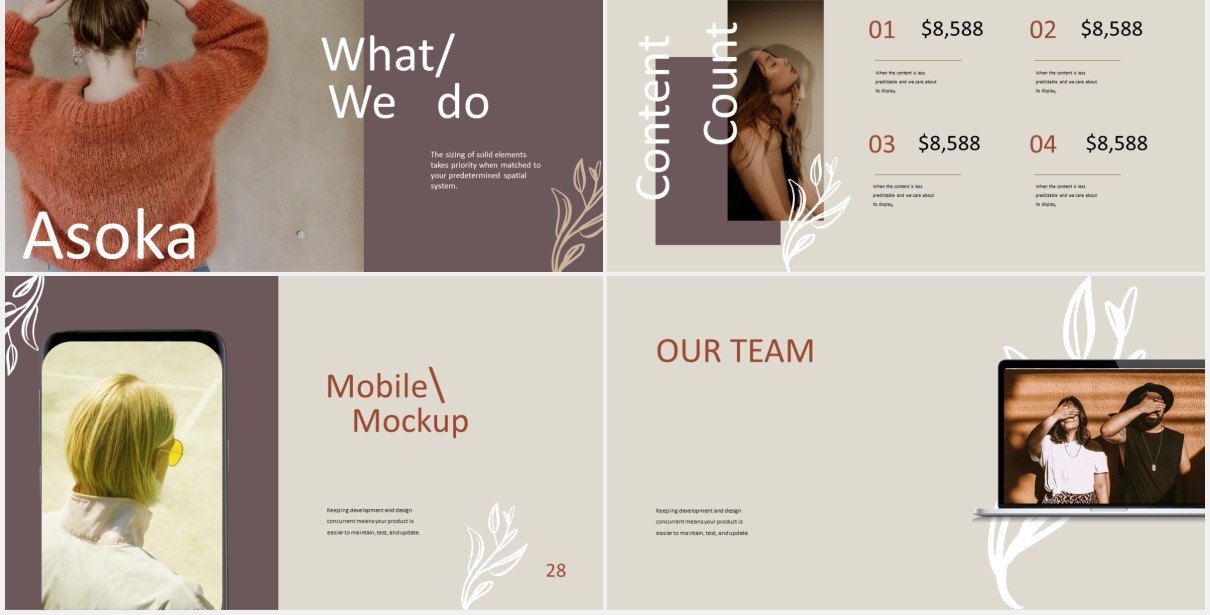 多功能创意商业PPT模板asoka multipurpose creative business powerpoint
