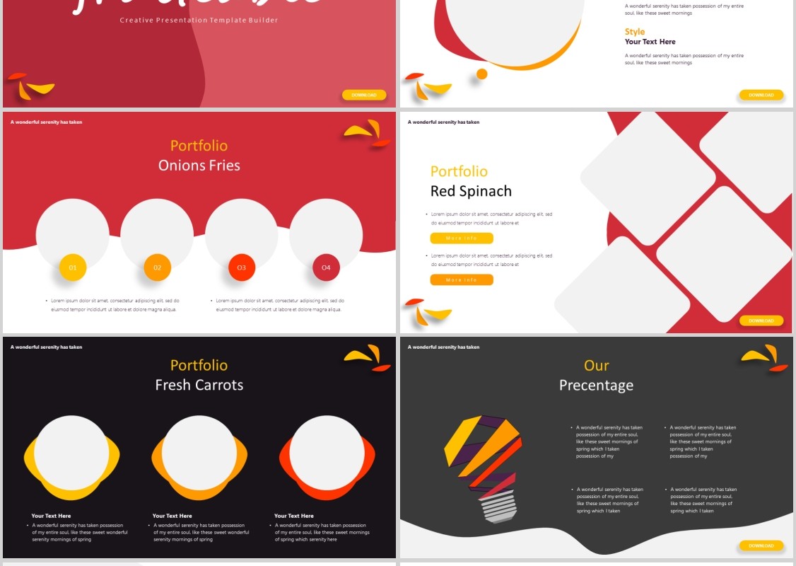 农产品展示美食餐饮PPT模板Fruiteable Powerpoint Template